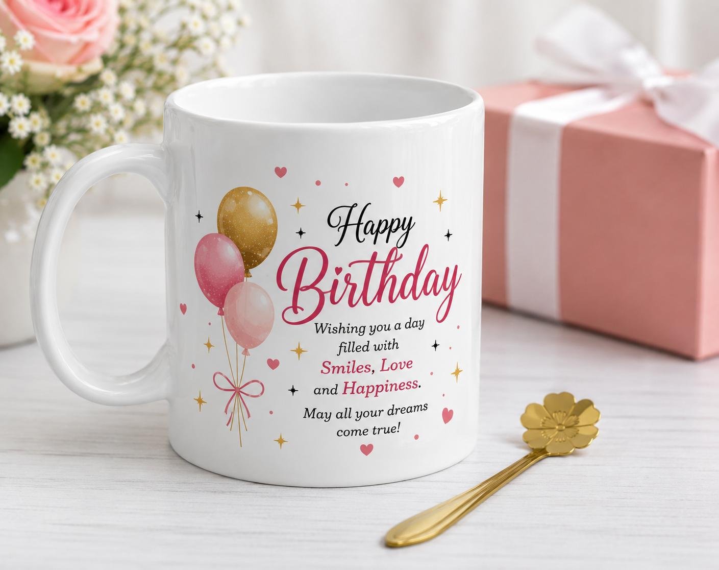 Happy Birthday Printed Ceramic Mug