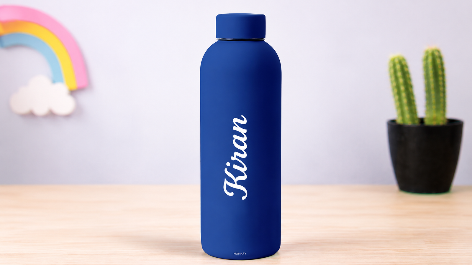 Customized Insulated Blue Water Bottle