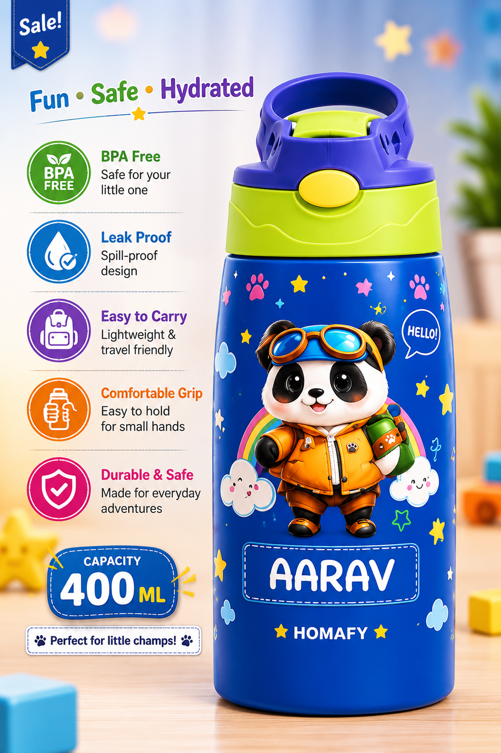 Customized Aviator Panda Sipper
